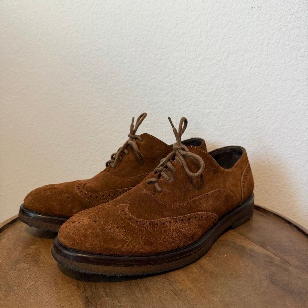 M. Gemi Espresso Brown The Idro Lace-Up Dress Shoes Men's Size 43.5 US 10.5